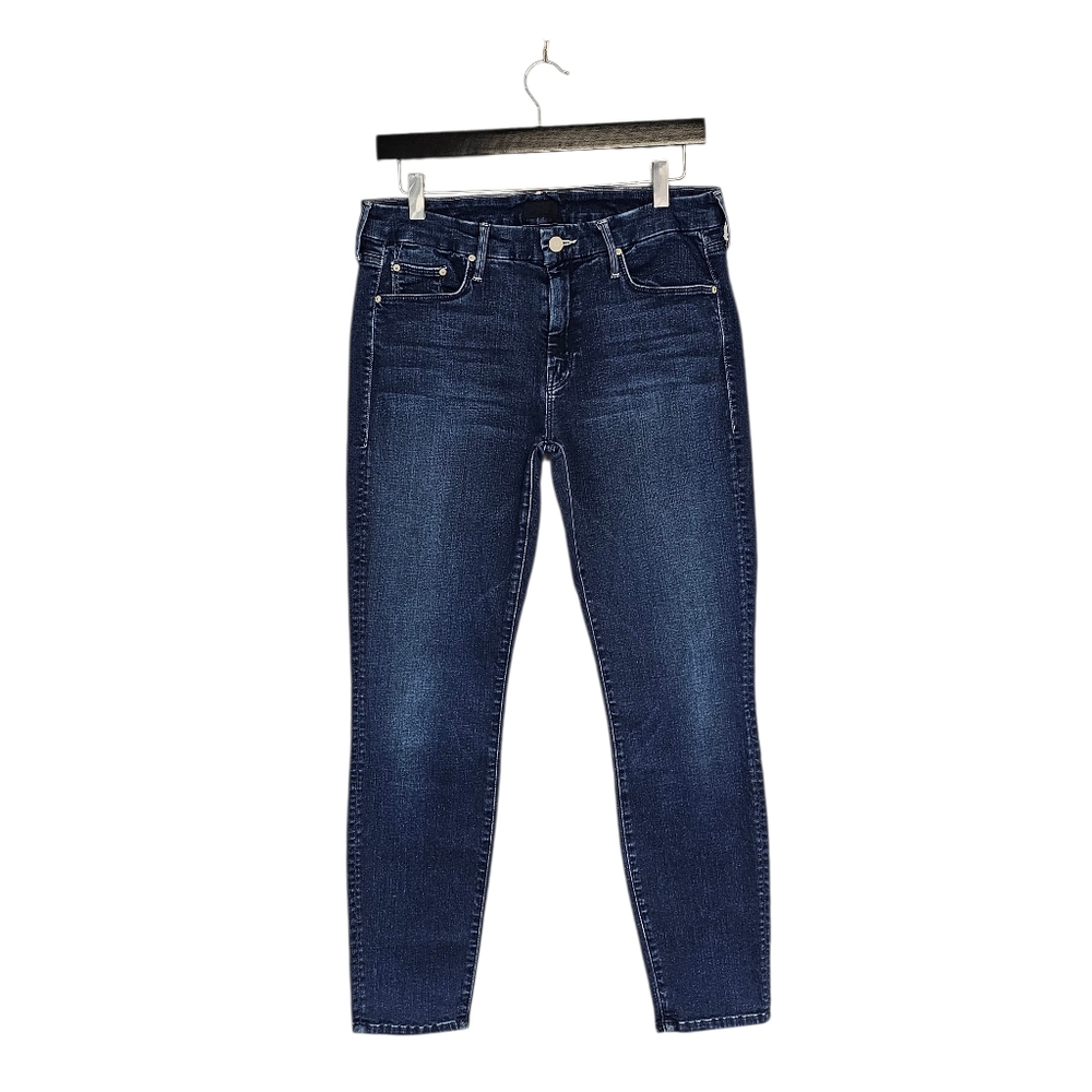 MOTHER The Looker‎ Crop High Rise Skinny Dark Blue Fast Times Jeans 29 Preowned